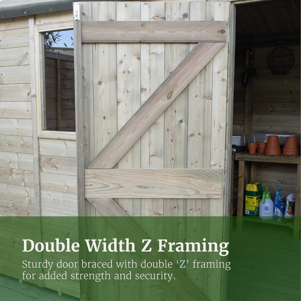 Timberdale 7×5 Pent Shed – Three Windows with Installation 5013053194768 2